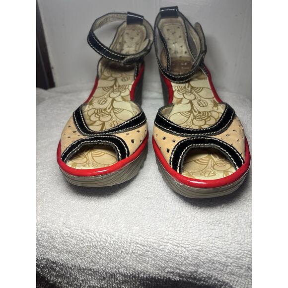 Fly London Womens Size Eu 40 US 9 Wedge Ankle Strap Sandals P500477017 - Picture 13 of 15